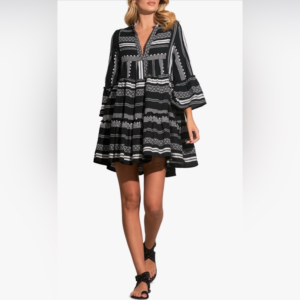 Elan Cotton Cover-Up Babydoll Minidress S